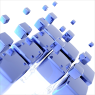 3D Glass Cubes wallpaper