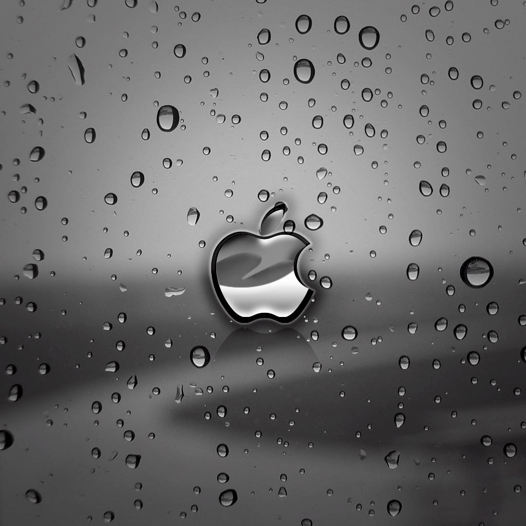 Wet Apple Logo wallpaper