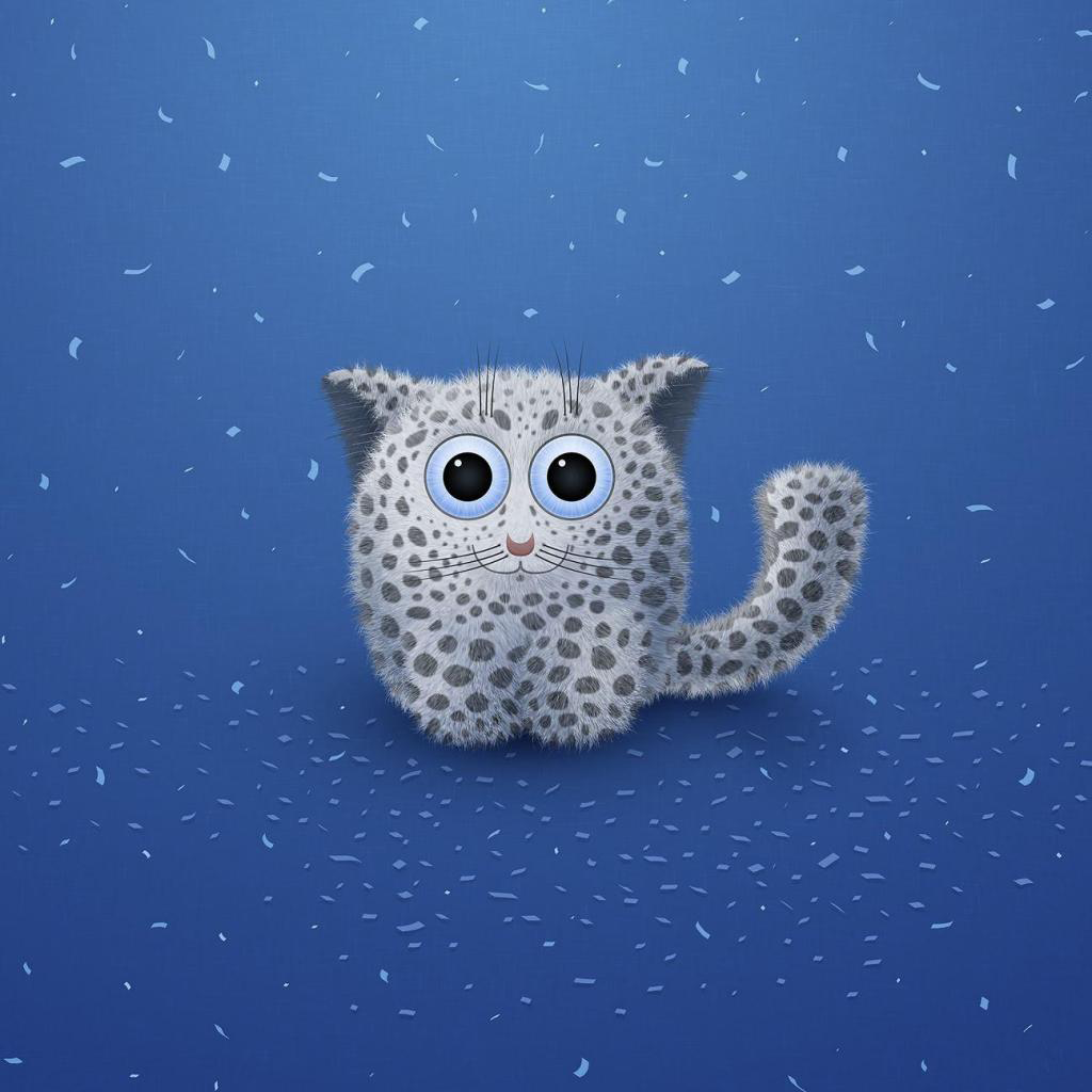 Funny Snow Leopard wallpaper